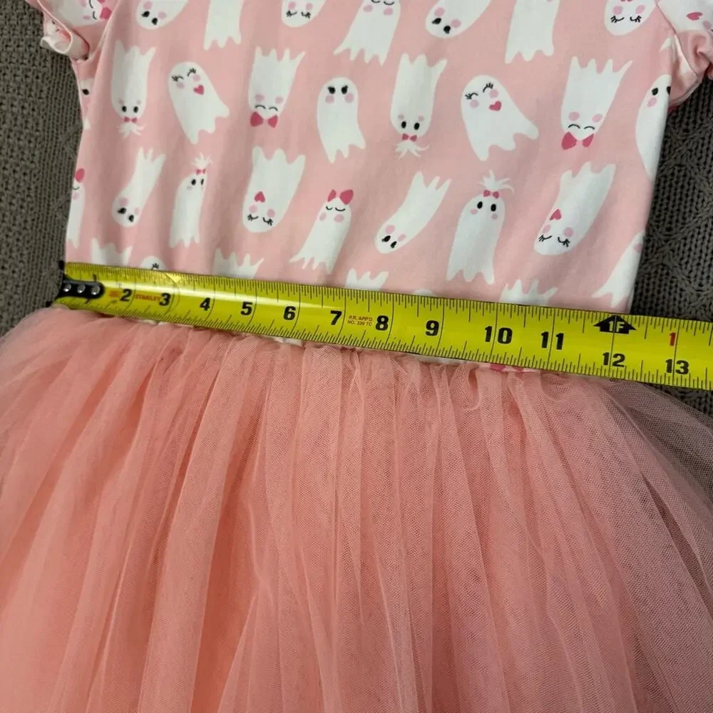 Taylor Joelle Pink Girly Ghosts Tutu Tulle Twirl Dress ~ 12
